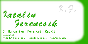 katalin ferencsik business card